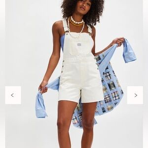 Levi’s White Denim Shortalls